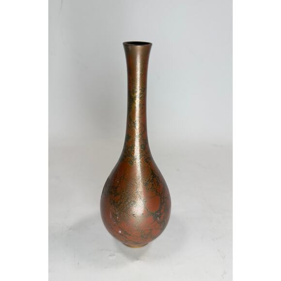 Vintage Mid Century OMC Japanese Murashido Bronze Bud Vase w/tag - Picture 1 of 6